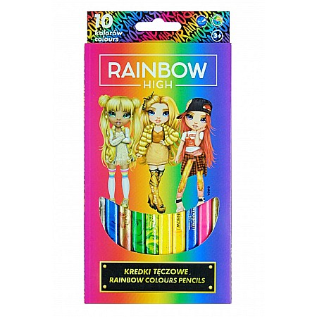 Creioane colorate - AS CREIOANE COLORATE CURCUBEU 10/SET RAINBOW HIGH 312022055