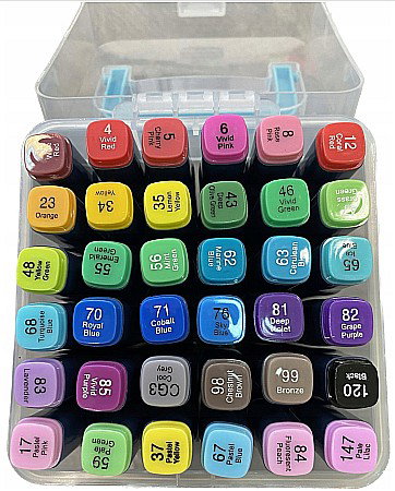 AS MARKERE TRIUNGHIULARE 2 CAPETE VF.PENSULA si VF.FIN 36 CULORI/SET PASTEL 207023905 [2]