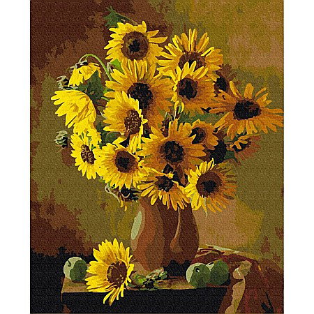 AS PANZA PICTURA PE NUMERE 40*50CM CU VOPSELE SI PENSULE, FLOAREA SOARELUI 801022901 [3]