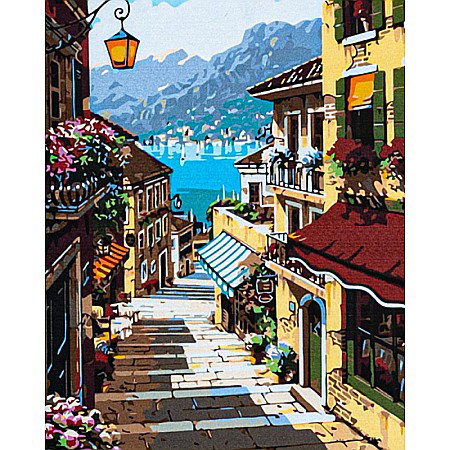Pictura pe numere - AS PANZA PICTURA PE NUMERE 40*50CM CU VOPSELE SI PENSULE, SUNNY RIVIERA 801023906