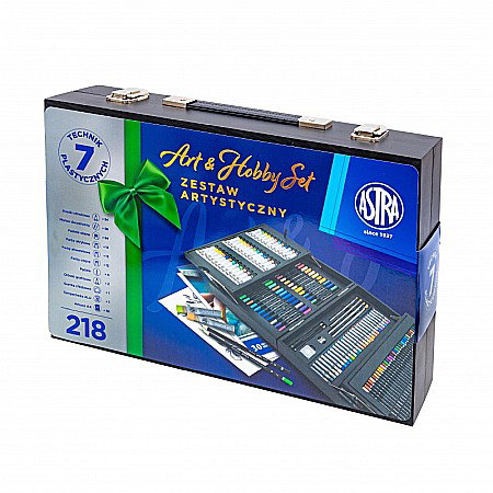 AS SET ASTRA ART&HOBBY 218 PIESE CU VALIZA LEMN 602124001 [1]