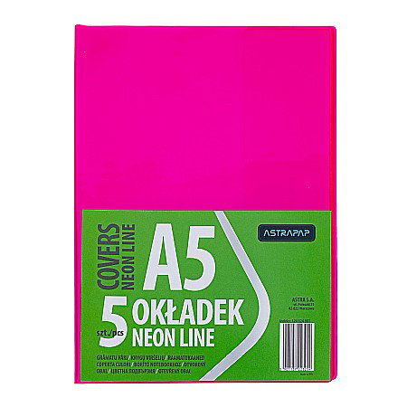 COPERTĂ PLASTIC A5 CULORI NEON 5/SET ASTRA 124024001 [4]