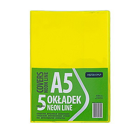 COPERTĂ PLASTIC A5 CULORI NEON 5/SET ASTRA 124024001 [6]