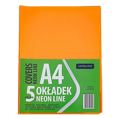 COPERTĂ PLASTIC A4 CULORI NEON 5/SET ASTRA 124024002 [3]