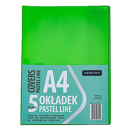 COPERTĂ PLASTIC A4 DIVERSE CULORI 5/SET ASTRA 124024006 [1]