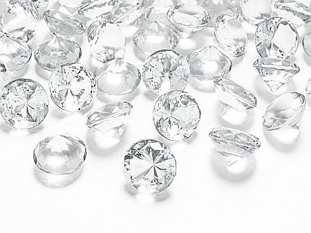Confetti - PD CONFETTI DIAMANTE, Diamond confetti, colourless, 20mm 10/SET ADC20-099