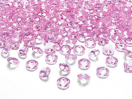 Confetti - PD CONFETTI DIAMANTE, Diamond confetti, light pink, 12mm 100/SET ADC12-081J