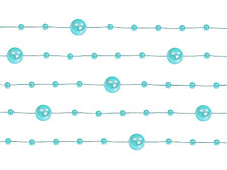 PD GHIRLANDA PERLE DECOR TURQUOISE 1.3M 5/SET GP15 [1]