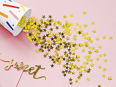 PD CONFETTI, Confetti Stars, gold, 10mm, 30g KONS6 [4]