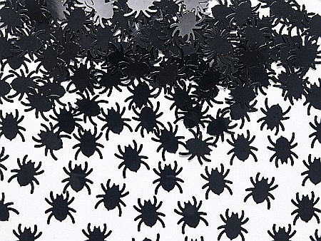 Halloween - PD CONFETTI, Confetti Spiders, black, 1.2 x 1.2cm, 15g KONS23