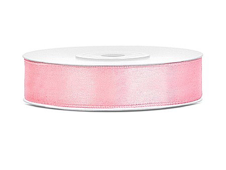 Banda satin - PD BANDA SATIN, Satin Ribbon, light pink, 12mm/25m TS12-081J