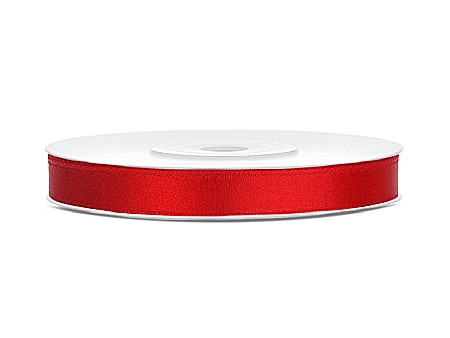 Martisor si 8 Martie - PD BANDA SATIN, Satin Ribbon, red, 6mm/25m TS6-007