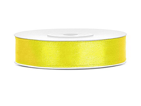 Banda satin - PD BANDA SATIN, Satin Ribbon, yellow, 12mm/25m TS12-084