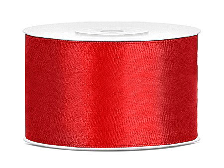 Fundite, Panglici , Benzi Craciun - PD BANDA SATIN, Satin Ribbon, red, 38mm/25m TS38-007