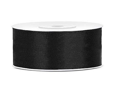 Satin pentru impachetat buchete - PD BANDA SATIN, Satin Ribbon, black, 25mm/25m TS25-010
