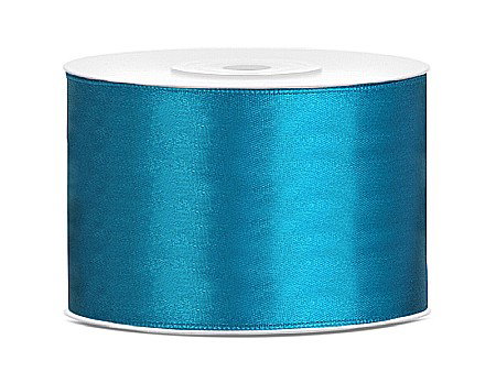 Banda satin - PD BANDA SATIN, Satin Ribbon, turquoise, 50mm/25m TS50-083