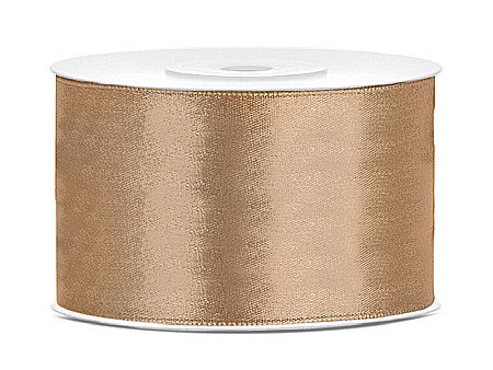 Satin pentru impachetat buchete - PD BANDA SATIN, Satin Ribbon, light gold, 38mm/25m TS38-019J