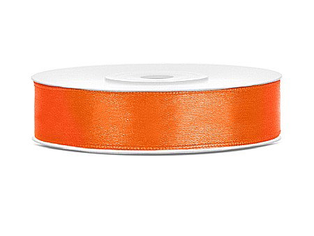 Satin pentru impachetat buchete - PD BANDA SATIN, Satin Ribbon, orange, 12mm/25m TS12-005