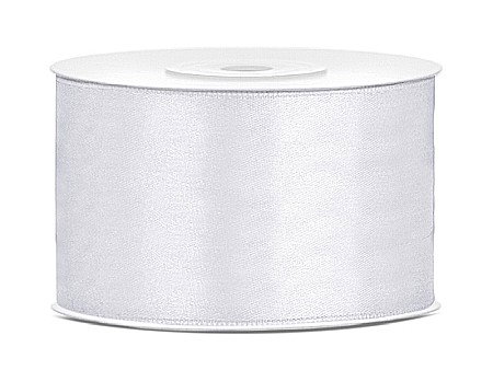 Fundite, Panglici , Benzi Craciun - PD BANDA SATIN, Satin Ribbon, white, 38mm/25m TS38-008