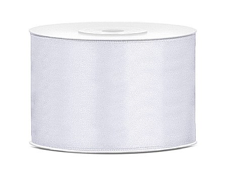 Banda satin - PD BANDA SATIN, Satin Ribbon, white, 50mm/25m TS50-008