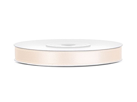 Satin pentru impachetat buchete - PD BANDA SATIN, Satin Ribbon, light cream, 6mm/25m TS6-079J