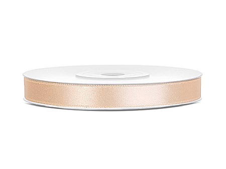 Sigilii ceara si stampile pentru sigilii - PD BANDA SATIN, Satin Ribbon, cream, 6mm/25m TS6-079