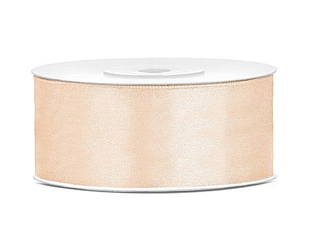 Satin pentru impachetat buchete - PD BANDA SATIN, Satin Ribbon, cream, 25mm/25m TS25-079