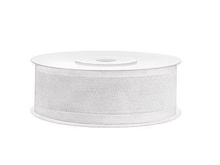 PD BANDA CHIFFON Ribbon chiffon, white, 25mm/25m TSZB25-008 [0]