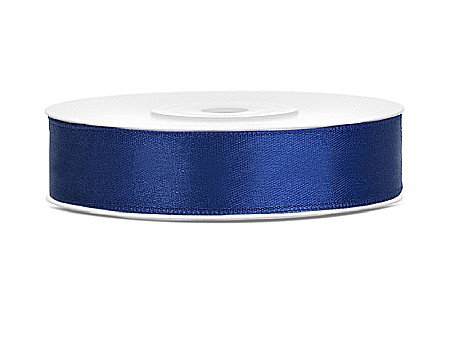 Satin pentru impachetat buchete - PD BANDA SATIN, Satin Ribbon, navy blue, 12mm/25m TS12-074