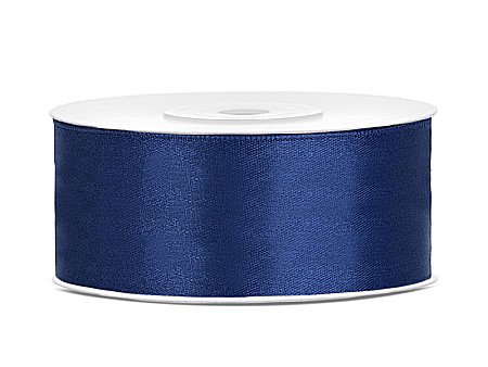 Satin pentru impachetat buchete - PD BANDA SATIN, Satin Ribbon, navy blue, 25mm/25m TS25-074