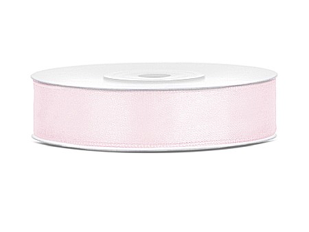 Satin pentru impachetat buchete - PD BANDA SATIN, Satin Ribbon, light powder pink, 12mm/25m TS12-081PJ