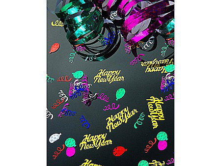 Servetele/ Farfurii/ Pahare/ Paie Craciun - PD CONFETTI Happy New Year, gold, 4 x 2cm, 3g  KONS43