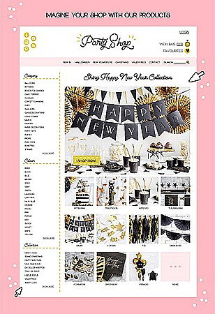 PD CONFETTI Happy New Year, gold, 4 x 2cm, 3g  KONS43 [1]
