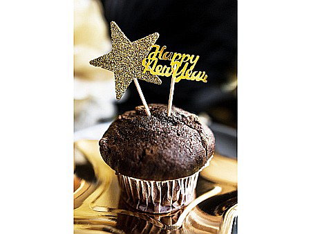 PD CONFETTI Happy New Year, gold, 4 x 2cm, 3g  KONS43 [5]