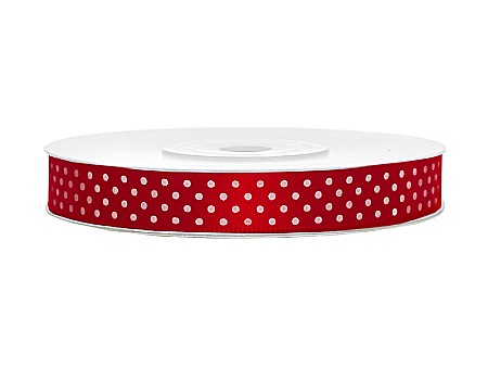 Banda satin - PD BANDA SATIN, Satin Ribbon, red, 12mm/25m TSK12-007-08