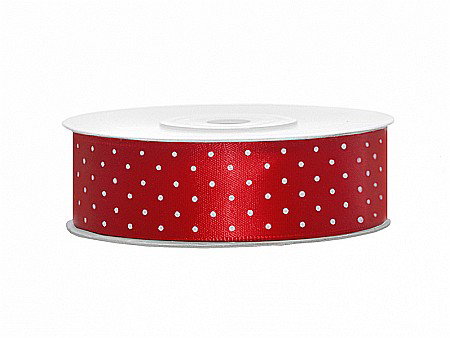 Banda satin - PD BANDA SATIN, Satin Ribbon, red, 25mm/25m TSK25-007-08