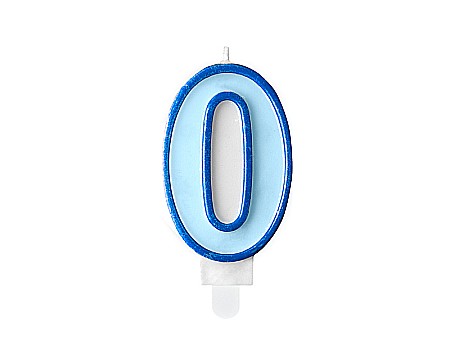 Decoratiuni/ Lumanari Tort/ Briose - PD LUMANARI TORT Number 0, blue, 7cm SCU1-0-001