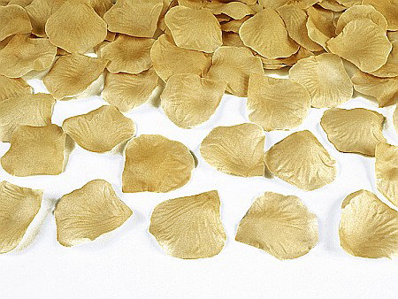 Flori si petale artificiale PF - PD PETALE TRANDAFIR, MATERIAL TEXTIL, auriu 100/SET PLRD100-019