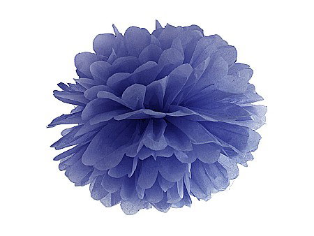 Martisor si 8 Martie - PD POMPOM HARTIE MATASE, Tissue paper Pompom, navy blue, 25cm PP25-074