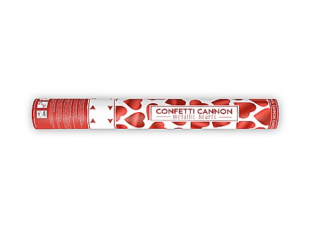ARTICOLE PARTY - PD CONFETTI, Party popper with hearts, red, 40cm TUKHR40