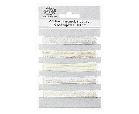 Articole Nunta, Bridal Party - GOD BANDA DECORATIVA Wedding ribbons, 180cm, 5/set W0379-5