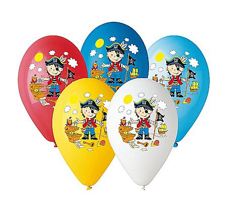 Baloane latex - GOD BALOANE Premium Balloons, Pirat, 30cm, nad Kolor 5/set GD-PIK