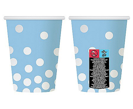 GOD PAHARE CARTON, Gold dots, blue, 270ml, 6/set PF-KPSGN [1]