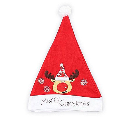 Costume/ Costumatii Craciun si accesorii - GOD CACIULA MOS CRACIUN 41*28CM HAPPY REINDEER ROSIE NW-CWRE