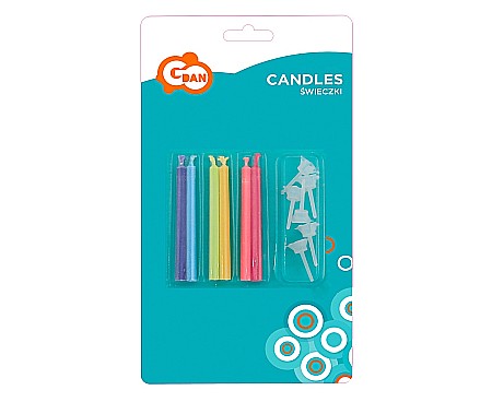 GOD LUMANARE TORT Colorful flames, 5cm 6/set PF-S6KP [2]