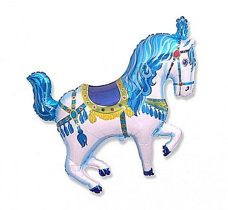 Baloane si accesorii - GOD BALON FOLIE ALUMINIU Circus horse, 36cm, blue 902693A