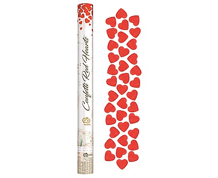 Confetti - GOD CONFETTI Confetti cannon, red paper hearts, 60cm JC-KPSC60