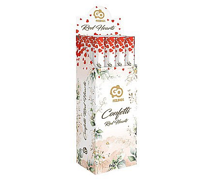 GOD CONFETTI Confetti cannon, red paper hearts, 60cm JC-KPSC60 [1]