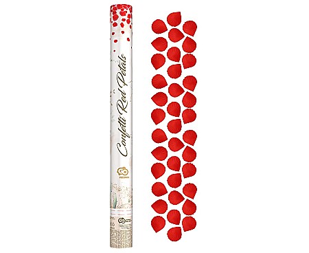 ARTICOLE PARTY - GOD CONFETTI Confetti cannon, rose Petals, textile, red, 60cm JC-KPPC60