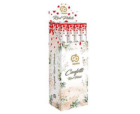 GOD CONFETTI Confetti cannon, rose Petals, textile, red, 60cm JC-KPPC60 [1]
